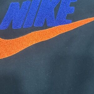 Nike Black Sweatshirt with Orange and Blue Logo